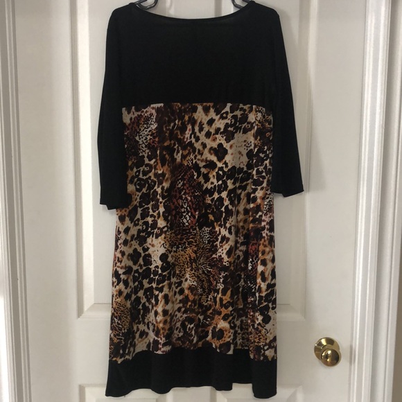 🚨LAST CALL🚨 Vintage Nic & Dom Animal Print Dress XL 14/16 easy care - Picture 5 of 6
